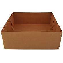 Southern Champion Tray 0121 Kraft Paperboard 4 Corner Pop Up Food and Drink Stadium Tray, 10-1/2" Length x 10-1/2" Width x 3-11/16" Height (Case of 200)