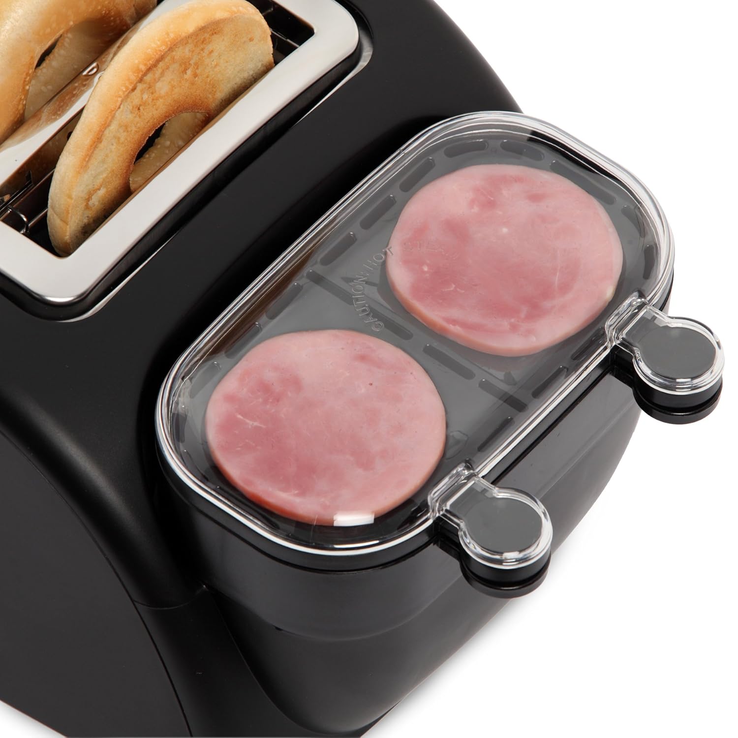 4 Slice Bagel Muffin Toaster Egg Cooker & Meat Warmer Breakfast