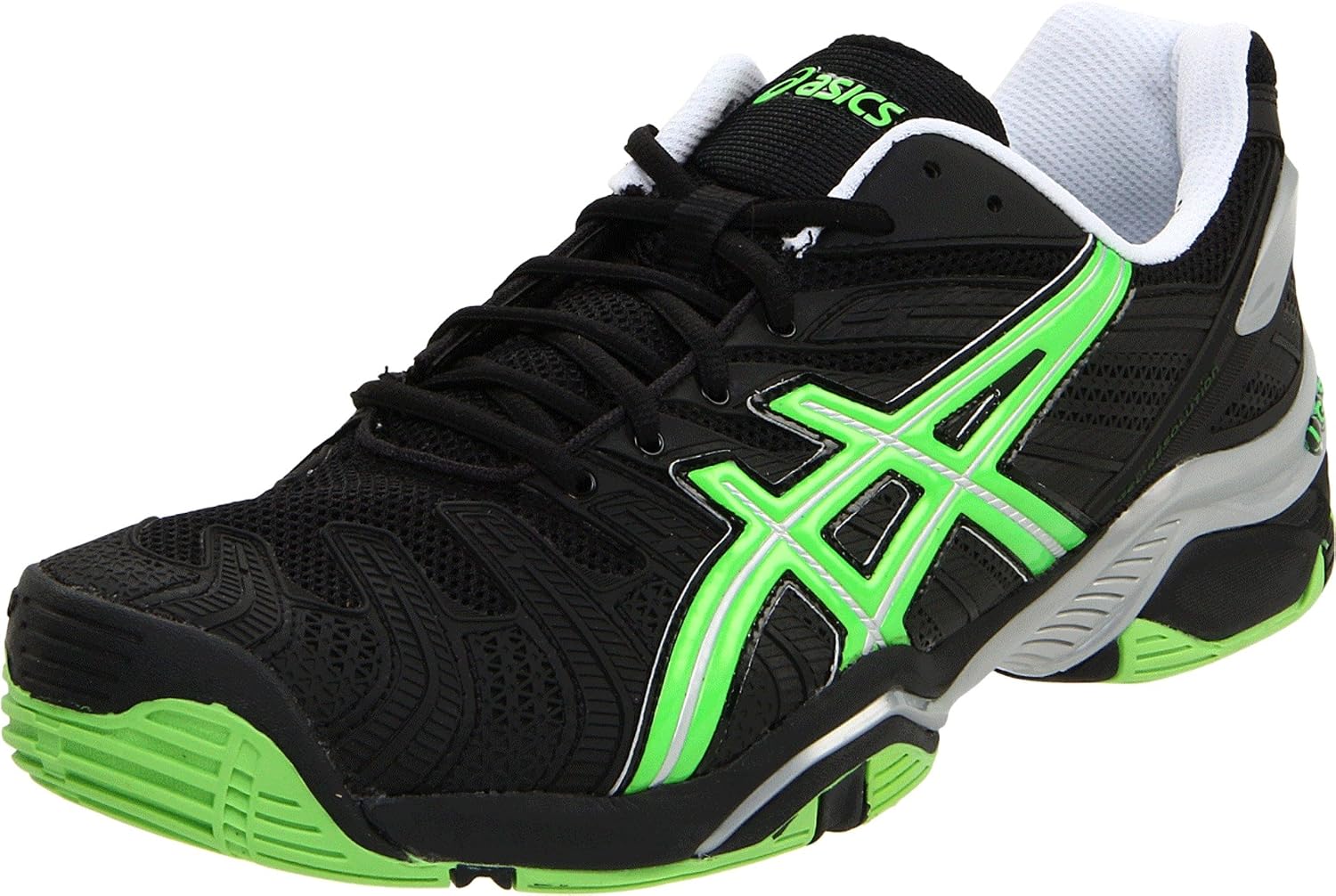 ASICS Men’s GEL-Resolution 4 Tennis Shoe,Black/Apple Green/Lightning,10.5 M US $60.32
