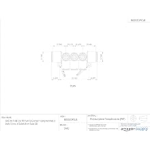 SMC KM11-08-12-6 PBT Push-To-Connect Tubing Manifold, 2 Inlets-12 mm, 6 Outlets-8 mm Tube OD