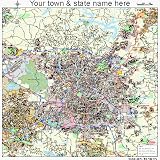 Huge Street & Road Map of Raleigh, North Carolina NC - Printed
poster size wall atlas of your home t