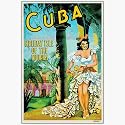 Trademark V8054-C2232GG Cuba Holiday Isle -Framed 22x32 Canvas Art