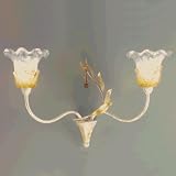 Click for more about Sophia Ivory/Gold 2 Lamp Wall Light - Ace Lamps.