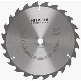 Hitachi 998840 8-1 2-Inch 24 Tooth ATB Carbide Saw Blade with 5 8-Inch Arbor by Hitachi