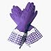Gloveables Fashion Gloves in Lavender Gingham with White Bow