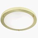 Circular Brushed Brass Bathroom Ceiling Light