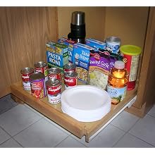 Shelf On Wheels Expandable Pull-Out Kitchen Cabinet Shelf, Wood