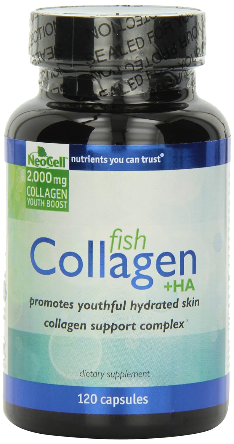 Neocell Fish Collagen plus Hyaluronic Acid Capsules 2000mg, 120 Count