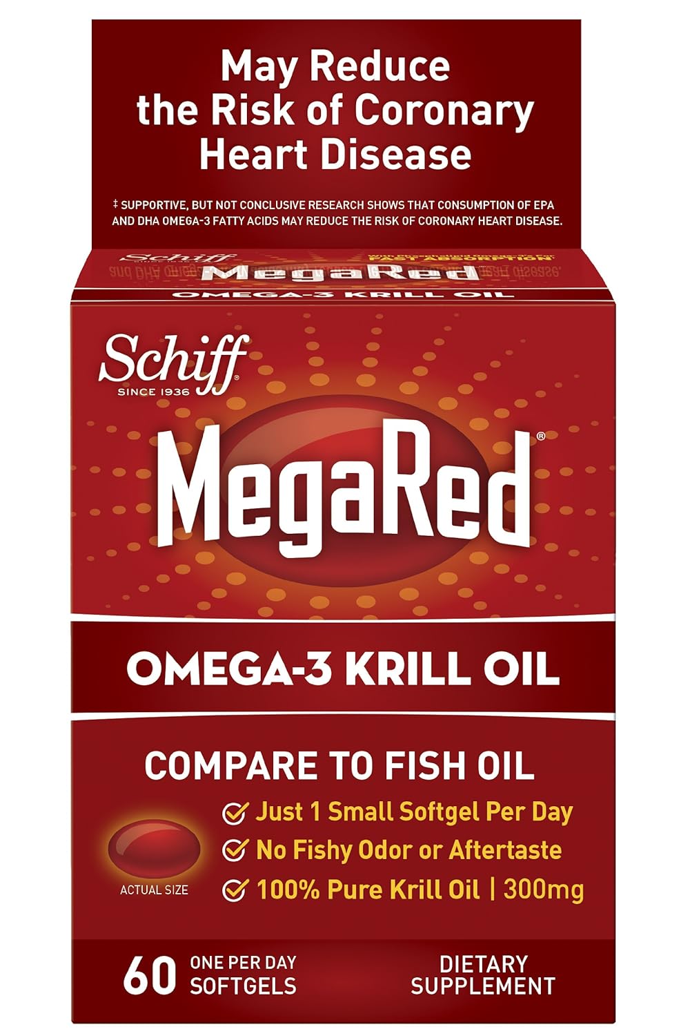 NEW MegaRed Omega3 Krill Oil Supplement 300 mg 60 Count 20525104342 eBay