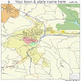 Street & Road Map of Athens, Ohio OH - Printed poster size wall
atlas of your home town