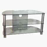 Strand Aspex Contour 3 - 900 Glass TV Stand for up to 28 TV's and 42 LCD / Plasma ( 3 toughend glass shelves )