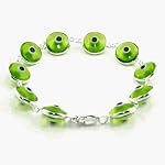 green evil eye bracelet