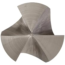 Magafor 431 Series Cobalt Steel Single-End Countersink, Uncoated (Bright) Finish, 3 Flutes, 90 Degrees, Round Shank