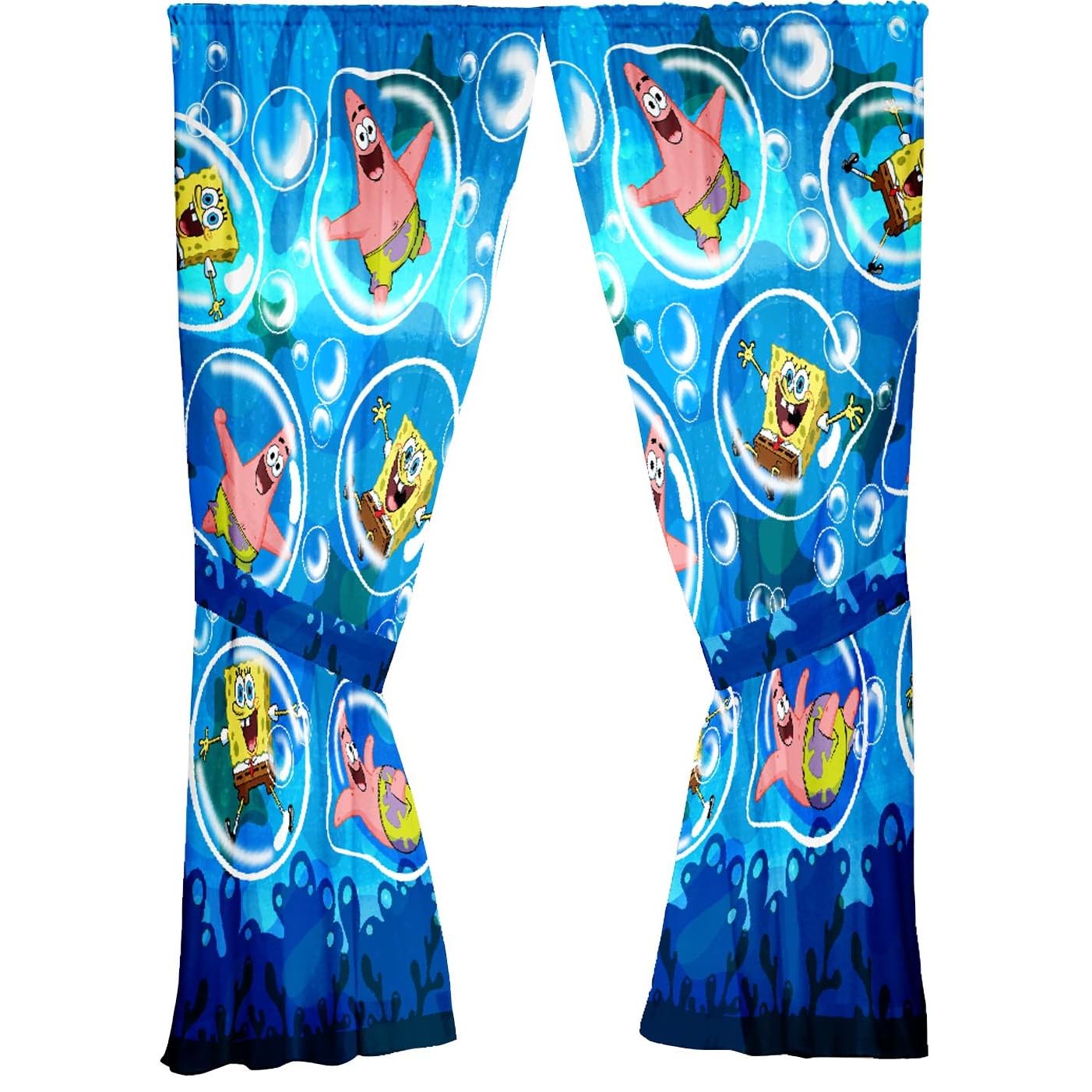 Sponge Bob Playful Bubbles 63-Inch Drape
