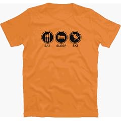 EAT SLEEP SKI snowboard ski skiing radfahren T-Shirt S-XXL