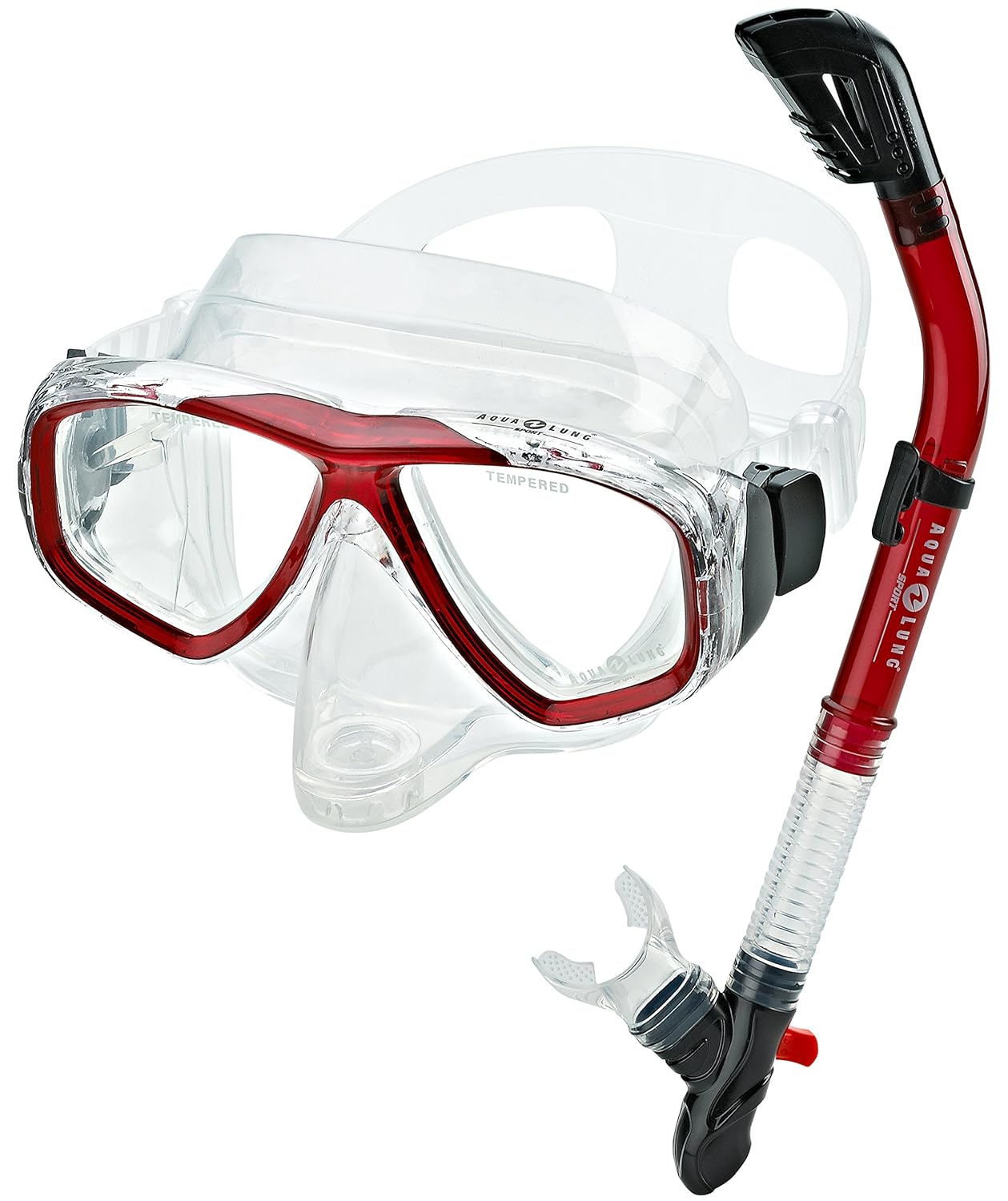 Aqua Lung Sport 2 Window Purge Silicone Scuba Dive Mask Snorkel Set eBay