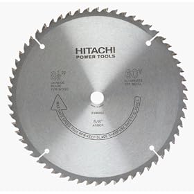 Hitachi 998862 8-1 2-Inch 60 Tooth ATB Carbide Saw Blade with 5 8-Inch Arbor by Hitachi
