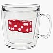 Roll the Dice! 12 oz Insulated Coffee Mug, Clear