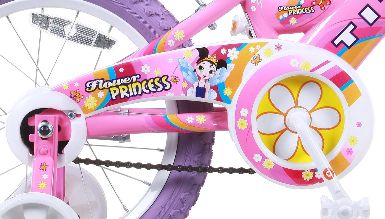 titan girl's flower princess bmx bike