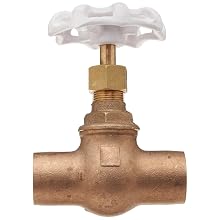 Milwaukee Valve UP1502 Series Bronze Globe Valve, Potable Water Service, Inline, Threaded Bonnet, Solder End