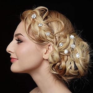 116 Piece Wedding Bridal Hair Pins Crystal Pearl Flower Hair