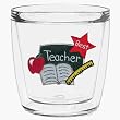 Best Teacher 12 oz Double-Old-Fashioned Insulated Beverage Tumbler, Clear