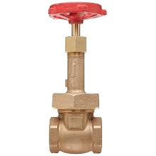 Milwaukee Valve 1152 Series Bronze Gate Valve, Industrial Service, Class 125, Rising Stem, NPT Female