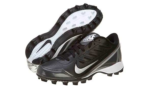 NIKE LAND SHARK 2 LOW FOOTBALL CLEATS SHOES BLACK SILVER Style# 511286 MENS (6.5)