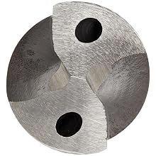 Cleveland 2490 High Speed Steel Taper Shank Drill Bit with Retaining Rings, Coolant Through, Black Oxide, Morse Taper Shank, 118 Degree Notched Point