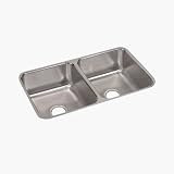 Elkay Kitchen Sinks Stainless Steel Undermount - Double Bowl Lustertone Stainless Steel