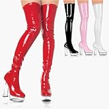 Expose-3000, 5 1/2 Stack Heel 1 1/2 Platform Boots, by Pleaser USA