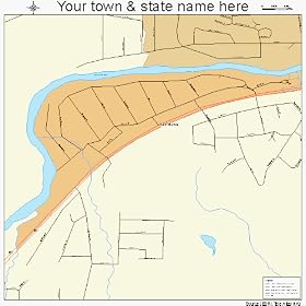 Street & Road Map of Red Butte, Wyoming WY - Printed poster size wall atlas of your home town