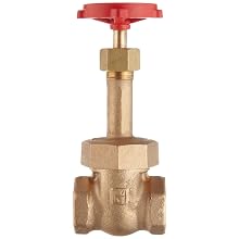 Milwaukee Valve 1174 Series Bronze Gate Valve, Heavy Duty Service, Class 200, Rising Stem, NPT Female