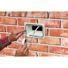 Arlington DHB1BRC-1 Outdoor Electrical Box for New Brick Construction, Brown Box/Clear Cover, Horizontal/1-Gang