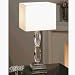 Crystal & Chrome Finish Table Lamp With White Shade
