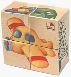 Natural Wood Block Puzzle by Selecta - Vehicles