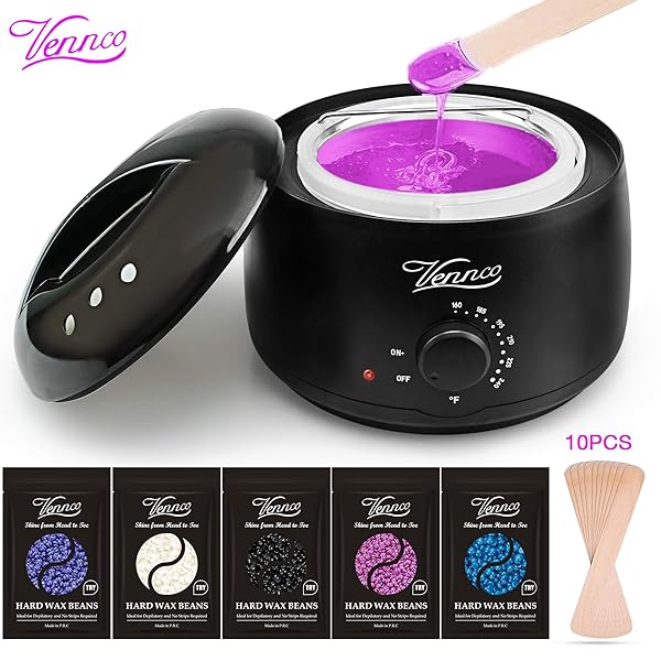 Wax Warmer Home Waxing Hair Removal Kit Vennco Brazilian Wax