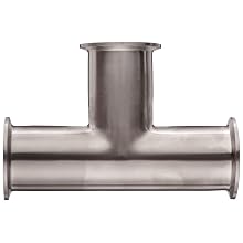 Parker Sanitary Tube Fitting, Stainless Steel 304, Tee, 2" Tube OD