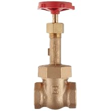 Milwaukee Valve 1156 Series Bronze Gate Valve, Industrial Service, Class 200, Rising Stem, NPT Female