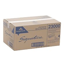 Georgia-Pacific Signature 23000 White 2-Ply Premium C-Fold Paper Towel, 13.2" Length x 10.1" Width (Case of 12 Packs, 120 per Pack)