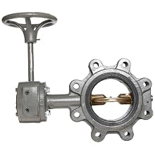 Milwaukee Valve CL323E Series Cast Iron Butterfly Valve, Lug Style, Aluminum/Bronze Disc, EPDM Seat, Gear Operator, Flanged