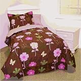 TexStyle BS-1018 10BRWN Lindsay Bedding Set - Twin Size