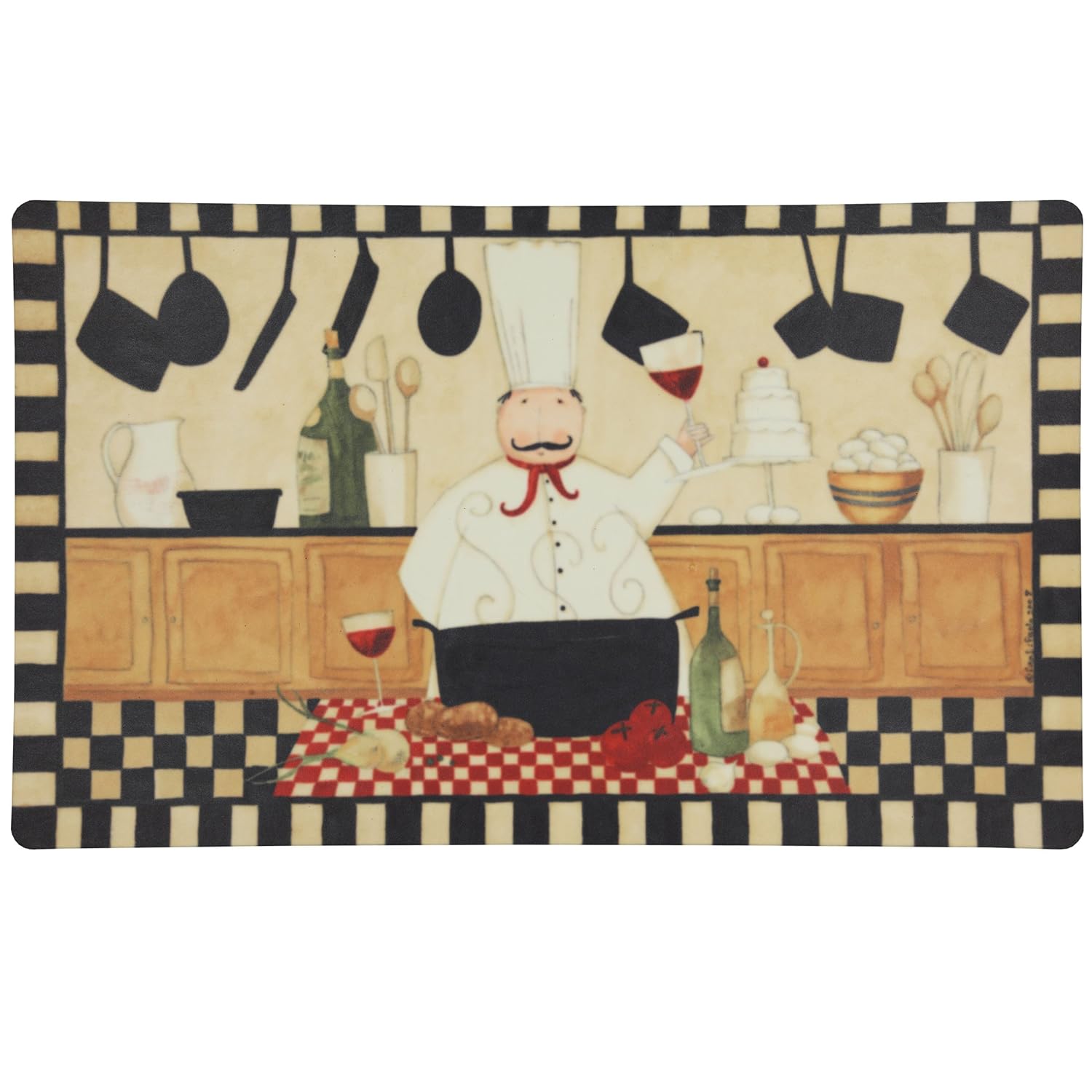 Fat Chef Italian/French Kitchen Decor Kitchen Chef 18Inch by 30Inch