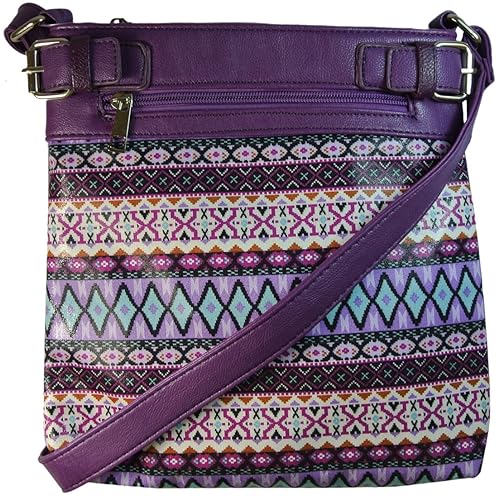 Concealed Carry Cross Body Bag Aztec Print Purse Messenger Handbag