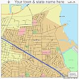 Huge Street & Road Map of East Palo Alto, California CA - Printed poster size wall atlas of your hom
