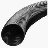 Woodstock International W1026 Black High Impact HDPE Plastic Hose - 2 x 10'