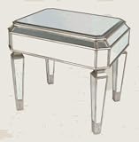 Mirrored End Table