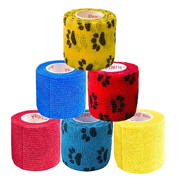 Assorted Colors 4 Inch Vet Wrap Tape Bulk 6, 12, 18, or 24 Packs Self