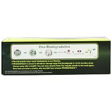 Pridegreen Biodegradable Quart Size Zip-N-Seal Food Storage Bags, 25-Count