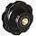 DimcoGray Black Phenolic Fluted Torque Knob, Brass Insert: 3/8-16" Thread x 1/2" Depth, 2-3/8" Diameter x 1-5/16" Height x 1-1/4" Hub Dia x 5/8" Hub Length (Pack of 10)